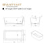 67" or 59" Flatbottom Freestanding Solid Surface Resin Stone Bathtub - HomeBeyond
