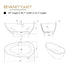 67" or 59" Flatbottom Freestanding Solid Surface Resin Stone Bathtub - HomeBeyond