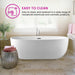 67" or 59" Freestanding White Acrylic Bathtub UPC Certified Modern Stand Alone Soaking Tub - HomeBeyond