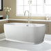 67" or 59" Inches Freestanding White Acrylic Bathtub - HomeBeyond