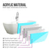 67" or 59" Inches Freestanding White Acrylic Bathtub - HomeBeyond