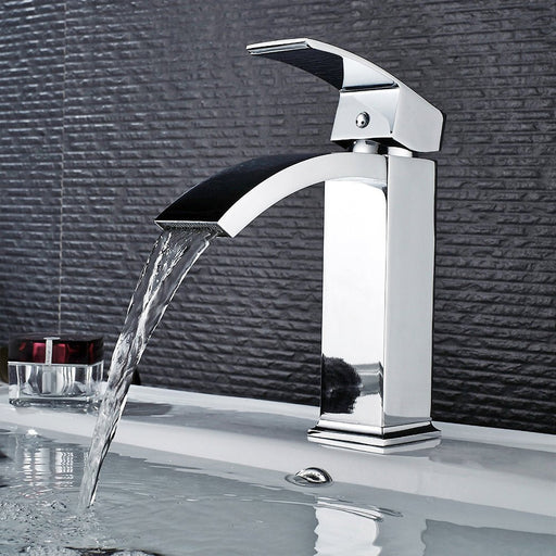 6.7" Waterfall Modern Bathroom Vessel Sink Faucet - HomeBeyond