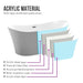 67" x 29" Freestanding Acrylic Bathtub - HomeBeyond