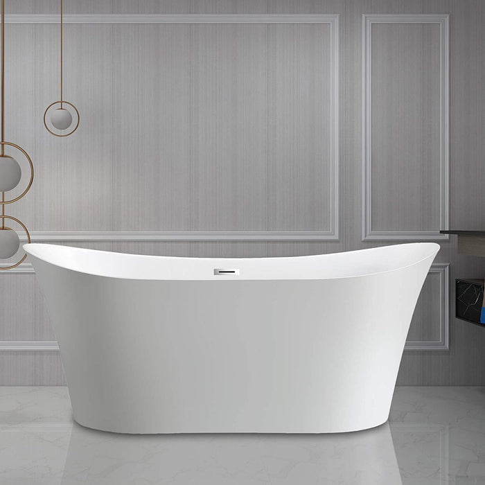 67" x 29" Freestanding Acrylic Bathtub - HomeBeyond