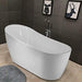 67" x 29" Freestanding White Acrylic Bathtub - HomeBeyond