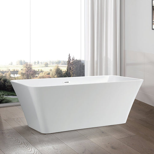 67" x 30" Freestanding Acrylic Bathtub - HomeBeyond