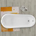 67" x 30" Freestanding Acrylic Bathtub Modern Stand Alone Soaking Tub - HomeBeyond