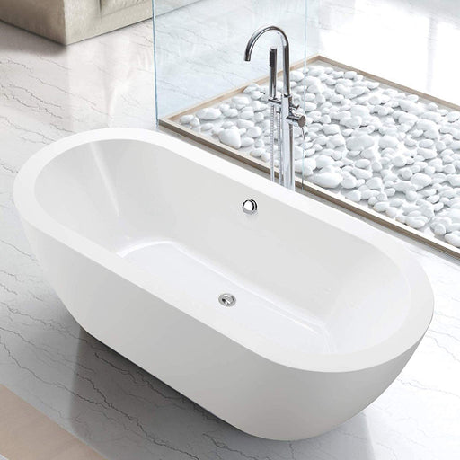 67" x 31" Freestanding Acrylic Bathtub - HomeBeyond