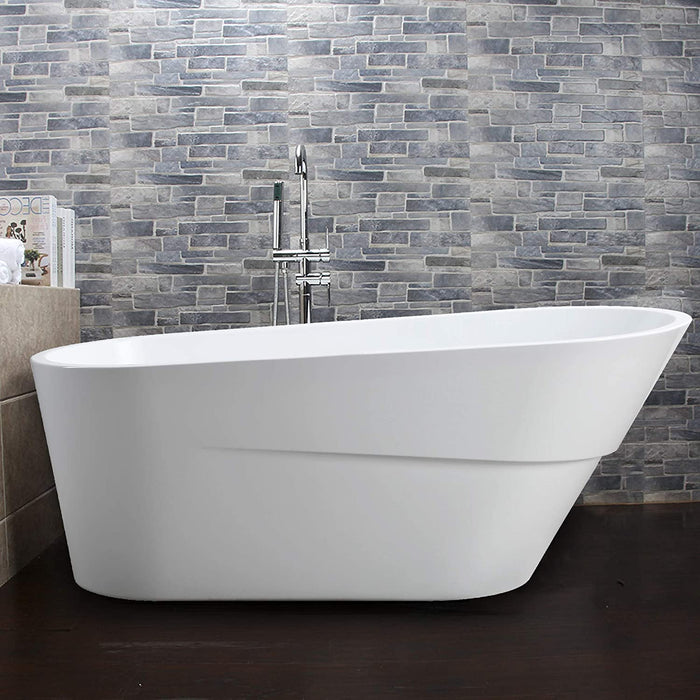 67" x 31" Freestanding Acrylic Bathtub - HomeBeyond