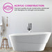 67" x 31" Freestanding Acrylic Bathtub - HomeBeyond