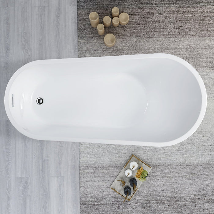 67" x 31" Freestanding Acrylic Bathtub - HomeBeyond