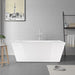 67" X 31" White Acrylic Freestanding Bathtub with Air Bubble System - HomeBeyond