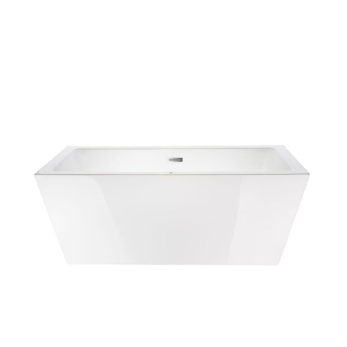 67" X 31" White Acrylic Freestanding Bathtub with Air Bubble System - HomeBeyond