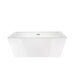67" X 31" White Acrylic Freestanding Bathtub with Air Bubble System - HomeBeyond