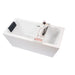 67" X 31" White Acrylic Freestanding Bathtub with Air Bubble System - HomeBeyond