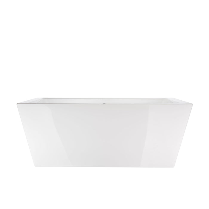 67" X 31" White Acrylic Freestanding Bathtub with Air Bubble System - HomeBeyond
