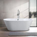 67" X 31.5" Non Slip White Acrylic Freestanding Bathtub - HomeBeyond