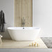 67" X 31.5" Non Slip White Acrylic Freestanding Bathtub - HomeBeyond