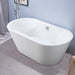 67" X 31.5" Non Slip White Acrylic Freestanding Bathtub - HomeBeyond