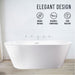 67" X 32" Freestanding Acrylic Bathtub Contemporary Design Soaking Tub - HomeBeyond