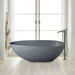67" x 33.5" Freestanding Solid Surface Resin Stone Bathtub Soaking Tub - HomeBeyond