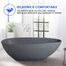 67" x 33.5" Freestanding Solid Surface Resin Stone Bathtub Soaking Tub - HomeBeyond