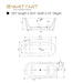 67/59/54 Inch Freestanding Acrylic Bathtub with Air Bubble System - HomeBeyond