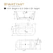 67/59/54 Inch Freestanding Acrylic Bathtub with Air Bubble System - HomeBeyond