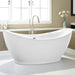 68" Freestanding White Acrylic Bathtub - HomeBeyond