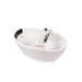 69" or 55" White Acrylic Freestanding Bathtub with Overflow and Pop-up Drain with Air Bath Option Available - HomeBeyond