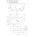 69" or 55" White Acrylic Freestanding Bathtub with Overflow and Pop-up Drain with Air Bath Option Available - HomeBeyond