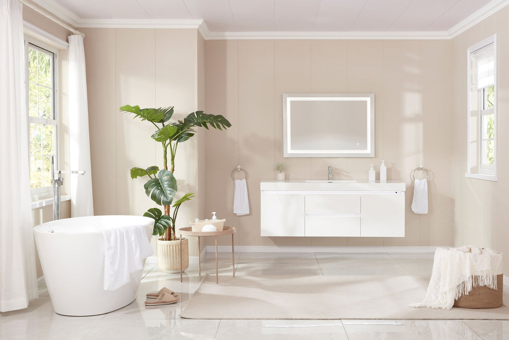 69" or 55" White Acrylic Freestanding Bathtub with Overflow and Pop-up Drain with Air Bath Option Available - HomeBeyond