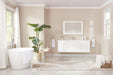 69" or 55" White Acrylic Freestanding Bathtub with Overflow and Pop-up Drain with Air Bath Option Available - HomeBeyond