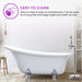 69" x 30" Freestanding White Acrylic Bathtub - HomeBeyond