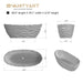 69” x 30” Oval Shaped Stone Resin Freestanding Bathtub, with Overflow and Pop Up Drain - HomeBeyond