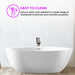 69" X 40" Freestanding White Acrylic Bathtub - HomeBeyond