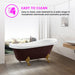 70" x 32" Freestanding Red Acrylic Bathtub - HomeBeyond