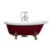 70" x 32" Freestanding Red Acrylic Bathtub - HomeBeyond