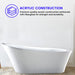 70" x 34" Acrylic Freestanding Bathtub - HomeBeyond