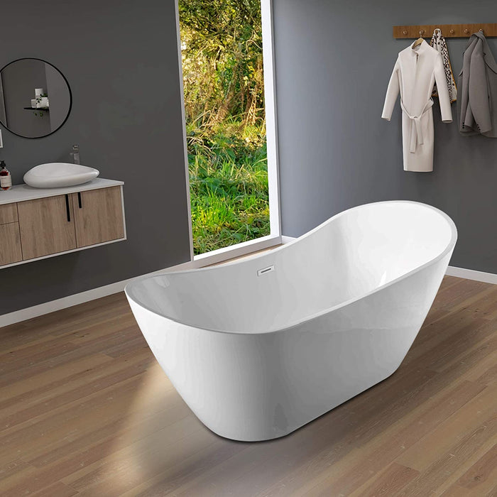 71" X 29" Freestanding Acrylic Bathtub - HomeBeyond