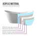 71" X 29" Freestanding Acrylic Bathtub - HomeBeyond