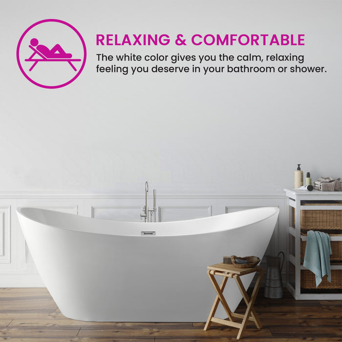 71" X 29" Freestanding Acrylic Bathtub - HomeBeyond