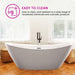 71" X 33" White Acrylic Freestanding Bathtub - HomeBeyond