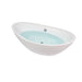 71" X 33" White Acrylic Freestanding Bathtub with Air Bubble System - HomeBeyond