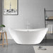 71" X 33" White Acrylic Freestanding Bathtub with Air Bubble System - HomeBeyond