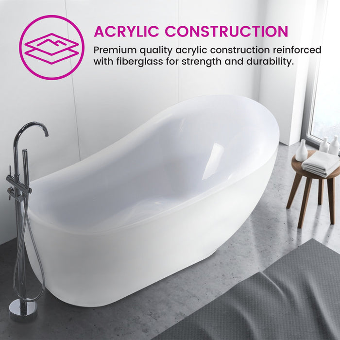 71" x 35" Freestanding Acrylic Bathtub - HomeBeyond