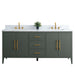 72” Double Sink Bathroom Vanity Cabinet with Engineered Marble Top - HomeBeyond