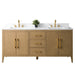 72” Double Sink Bathroom Vanity Cabinet with Engineered Marble Top - HomeBeyond