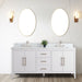 72” Double Sink Bathroom Vanity Cabinet with Engineered Marble Top - HomeBeyond