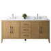 72” Double Sink Bathroom Vanity Cabinet with Engineered Marble Top - HomeBeyond